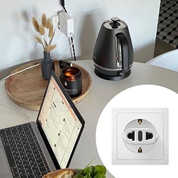 6 Pack US to Europe Plug Adapter for Easy Travel