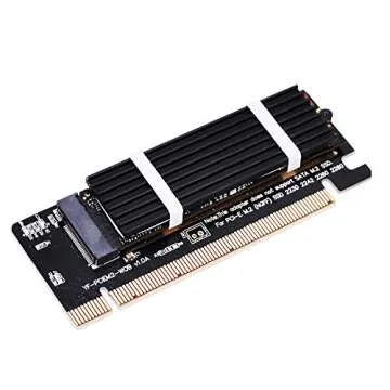 EZDIY-FAB NVME PCIe 4.0 Adapter, M.2 NVME SSD to PCI Express Adapter with Heat Sink, Only Support PC...