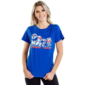Tipsy Elves Blue Dream Team Patriotic T Shirt for Women Size Small