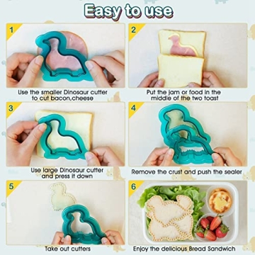 Dino Sandwich Cutter for Kids - Fun Lunch Maker