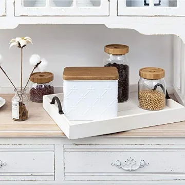 NIKKY HOME Floral Embossed Recipe Box with Cards and Dividers