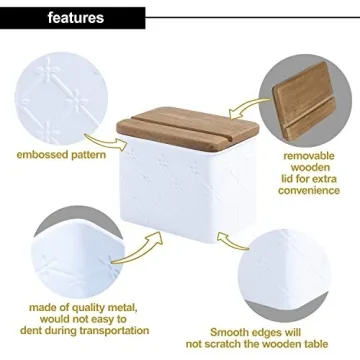 NIKKY HOME Floral Embossed Recipe Box with Cards and Dividers