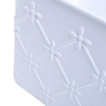 NIKKY HOME Floral Embossed Recipe Box with Cards and Dividers