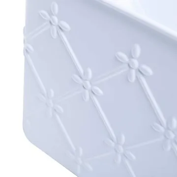 NIKKY HOME Floral Embossed Recipe Box with Cards and Dividers