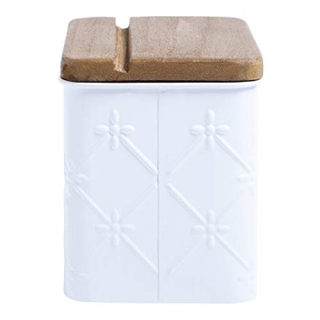 NIKKY HOME Floral Embossed Recipe Box with Cards and Dividers