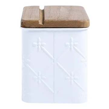 NIKKY HOME Floral Embossed Recipe Box with Cards and Dividers