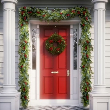 Pre-Lit Eucalyptus and Cedar Garland for Christmas