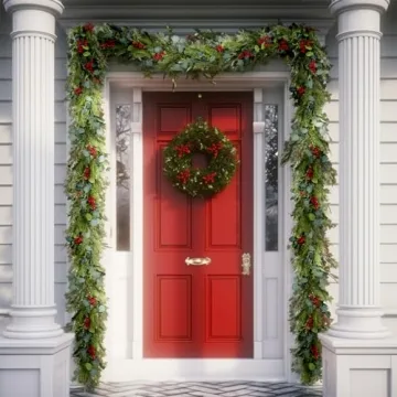Pre-Lit Eucalyptus and Cedar Garland for Christmas