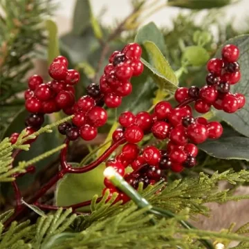 Pre-Lit Eucalyptus and Cedar Garland for Christmas