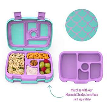 Bentgo® Kids Prints Tray with Transparent Cover - 5-Compartment Meal Prep Container for Healthy Mea...