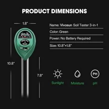 VIVOSUN 3-in-1 Soil Tester for Healthy Plant Growth
