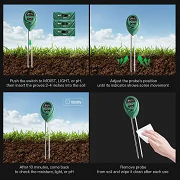 VIVOSUN 3-in-1 Soil Tester for Healthy Plant Growth