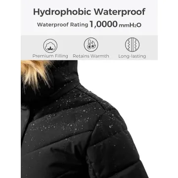 Wantdo Women's Waterproof Ski Jacket for Winter Activities