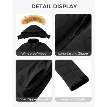 Wantdo Women's Waterproof Ski Jacket for Winter Activities