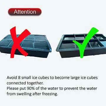 Alinana Silicone Ice Cube Tray for Large 2" Squares