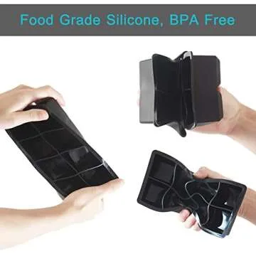 Alinana Silicone Ice Cube Tray for Large 2" Squares
