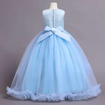 Elegant Flower Girls Lace Party Dress for Kids