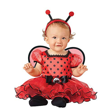 Seasons Infant Baby Girls Ladybug Dress with Tutu for Halloween (12-18 Months)