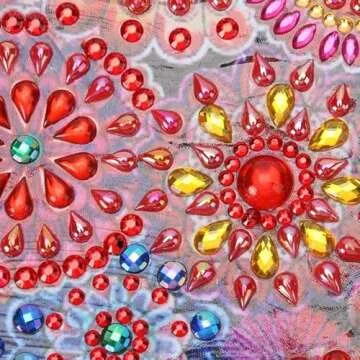 Mandala Diamond Painting Clutch Purses,5D DIY Rhinestone Cross Stitch Cross-Body Handbag Paint by Number Arts Craft Handmade Makeup Shoulder Bag Zipper Bag for Women Girls Christmas Gift(Mandala)