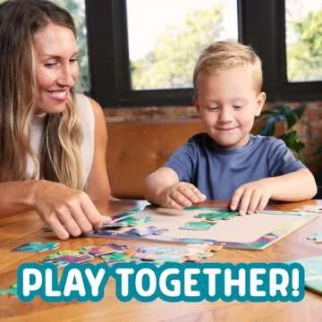 Chuckle & Roar - 4 Pack Tray Puzzles - Farm, Dinosaurs, Jungle, and Zoo - Larger Pieces Designed for Preschool Hands - 12 & 24 PC Tray Puzzles