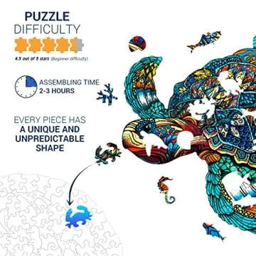 Unique Jigfoxy Wooden Sea Turtle Puzzles for All Ages