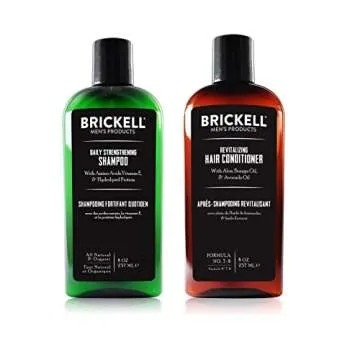 Brickell Men's Daily Revitalizing Hair Care Routine, Shampoo and Conditioner Set For Men, Mint and T...