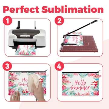 Joyclub 10 Pack DIY Sublimation Makeup Bags for Travel