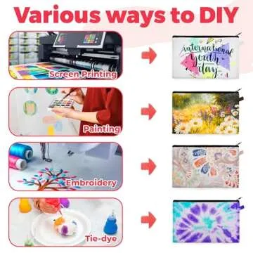 Joyclub 10 Pack DIY Sublimation Makeup Bags for Travel