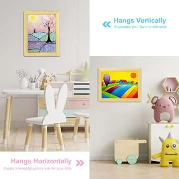 Stylish 3-Pack Kids Art Frames for Display & Storage