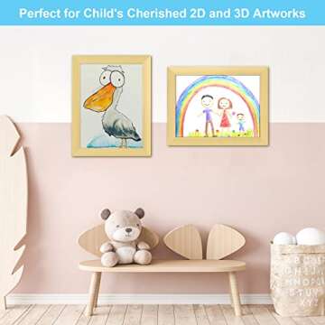 Stylish 3-Pack Kids Art Frames for Display & Storage