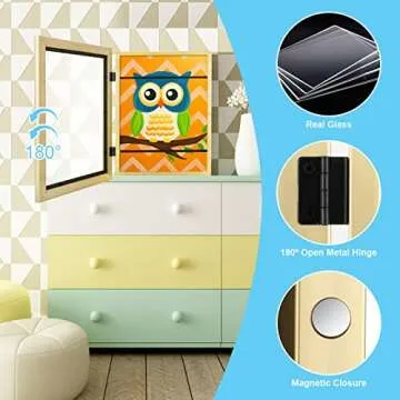 Stylish 3-Pack Kids Art Frames for Display & Storage