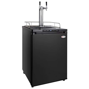 Kegco K309B-1 Kegerator Black with Two Faucets for Craft Beer Lovers