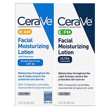 CeraVe Day & Night Face Lotion Skin Care Set for All Skin Types