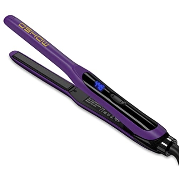 Pencil Flat Iron, DSHOW Small Flat Iron Mini Hair Straightener for Short Hair 1/2 inch Tourmaline Ce...