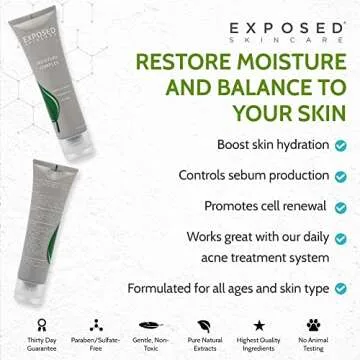 Exposed Skin Care Moisture Complex - Hydrating Vitamin E and Green Tea Extract with Pumpkin Seed & Caffeine, 1.7 fl oz – Retain the Moisture your Skin Needs with Exposed