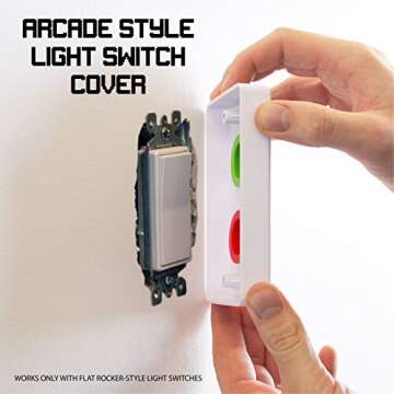 Arcade Light Switch Plate Cover for Game Room Decor