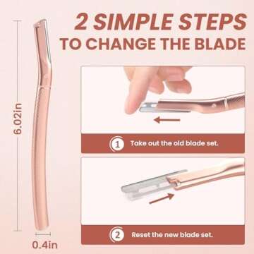 Premium Dermaplaning Tool with Replaceable Blades for Women
