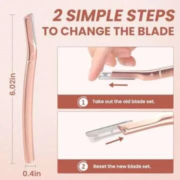 Premium Dermaplaning Tool with Replaceable Blades for Women