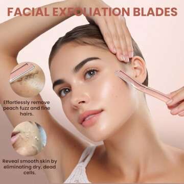 Premium Dermaplaning Tool with Replaceable Blades for Women