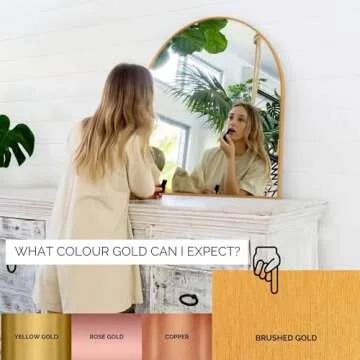 Gold Arched Mirror - Elegant Design for Any Room