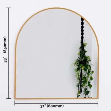 Gold Arched Mirror - Elegant Design for Any Room