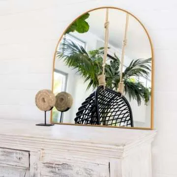 Gold Arched Mirror - Elegant Design for Any Room