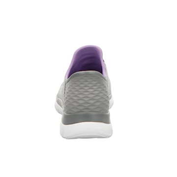 Skechers Women's Hands Free Slip Ins Summits Dazzling Haze Sneaker, Grey Mint, 8