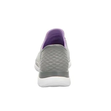 Skechers Women's Hands Free Slip Ins Summits Dazzling Haze Sneaker, Grey Mint, 8