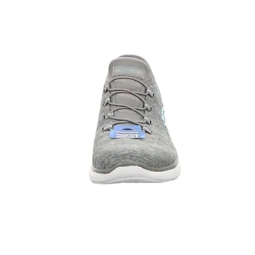 Skechers Women's Hands Free Slip Ins Summits Dazzling Haze Sneaker, Grey Mint, 8