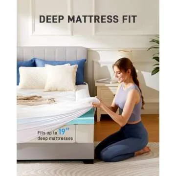 Dual Layer Memory Foam Mattress Topper for Comfort and Support
