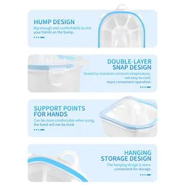 Nail Soaking Bowl, 2PCS Soak Off Gel Polish Dip Powder Remover Manicure Bowl with Triangle Cuticle Peeler and Stainless Steel Cuticle Pusher Nail Art Tool (Blue-4PCS Set)