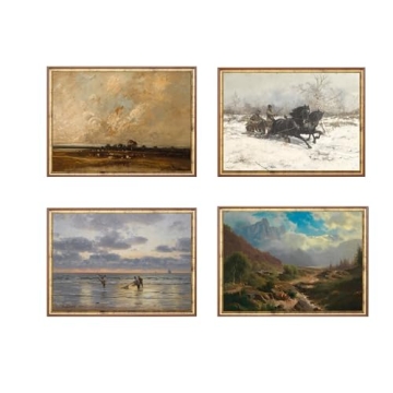 Buffalo Painting Vintage Art for Home Decor