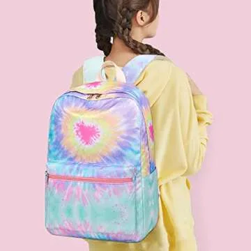 CAMTOP Girls Backpack with Lunch Box set Teen Backpack for School Bookbag