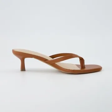 CUSHIONAIRE Women's Kitten Heel Sandals with Comfort